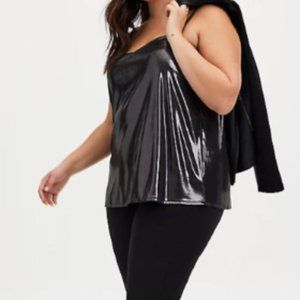 Dark Grey Liquid Shine Swing Cami TORRID Sz 1